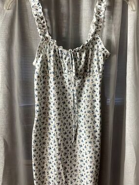 Blue floral dress